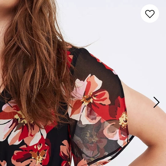 MADEWELL TULIP-SLEEVE IN FRENCH ROSE FAUX-WRAP MINI DRESS SIZE 2 - Picture 5 of 16